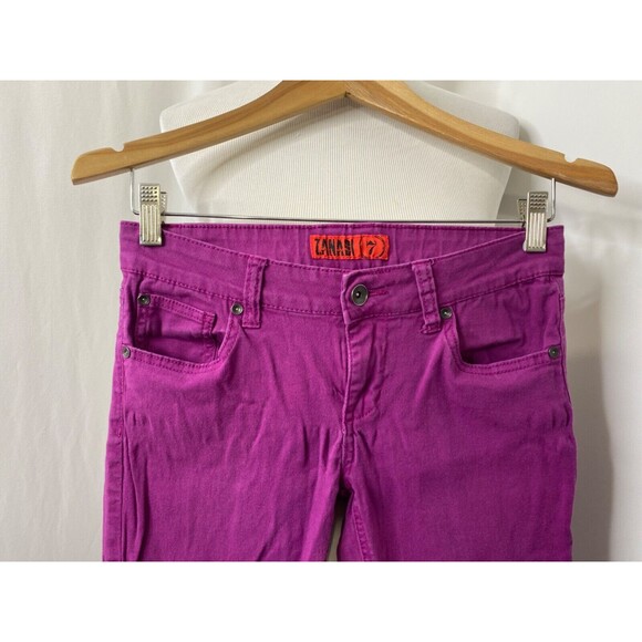 Zanadi Juniors Skinny Jeans Purple Low Rise 5 Pocket Size 7 X 29 - Picture 3 of 16